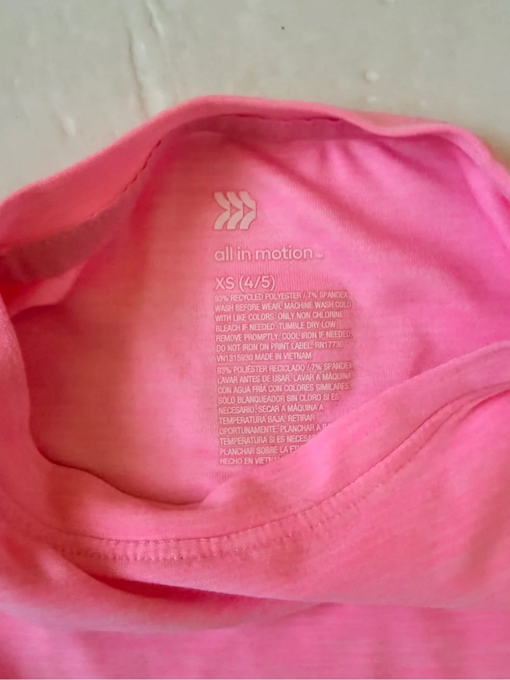 2 Girls All in Motion Tee Pink & Purple Short Sleeve Active Shirt Bundle XS 4/5